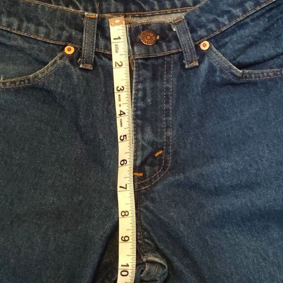 Vintage 80s Levi’s 505 Denim Jeans Mens 27x29 Orange Tab USA Made Dark Wash Rare - Picture 12 of 15